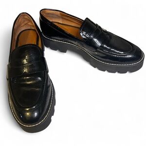 Franco Sarto Black Loafers like New size US 8.5